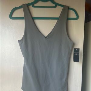 NWT Abercrombie Double Layered V Neck Tank Bodysuit